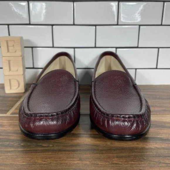 SAS Simplify Womens Size 9.5 Narrow Shoes Antique Wine Leather Comfort Loafer - Picture 9 of 11